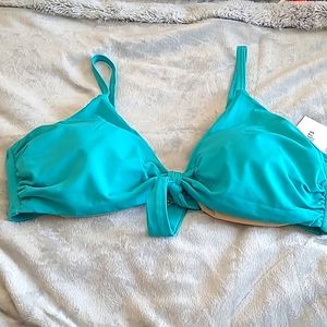 Turquoise blue bikini top